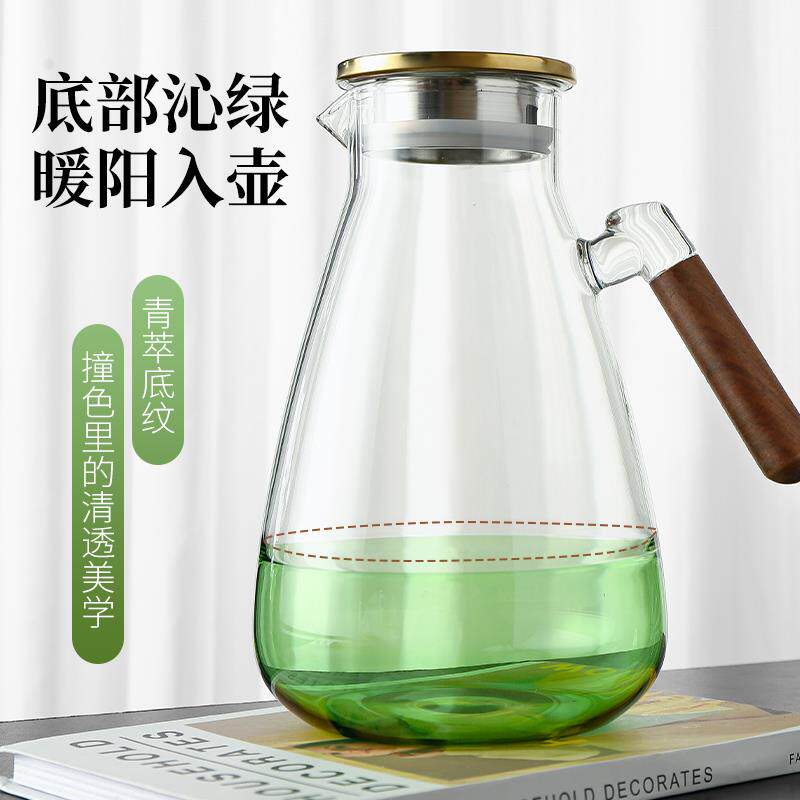 大容量冷水壶2026新款玻璃耐高温家用凉水杯壶套装泡茶壶果茶桶