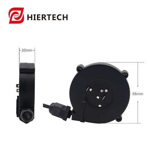 HIERTECH小型0.75米黑色自动伸缩收线电缆装置国标卷线器厂家直销