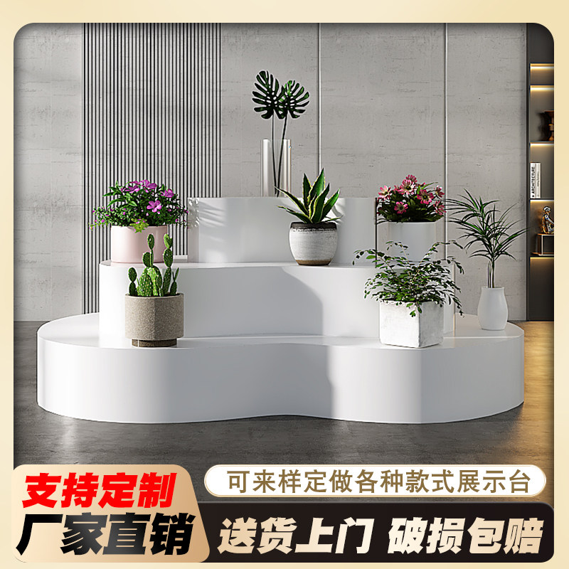 鞋店鲜花店饰品店服装店中间摆放流水台中岛展示柜商品装饰柜