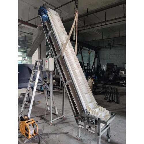 裙边挡板皮带输送机食品级防滑爬坡输送机玉米大米藜麦输送机