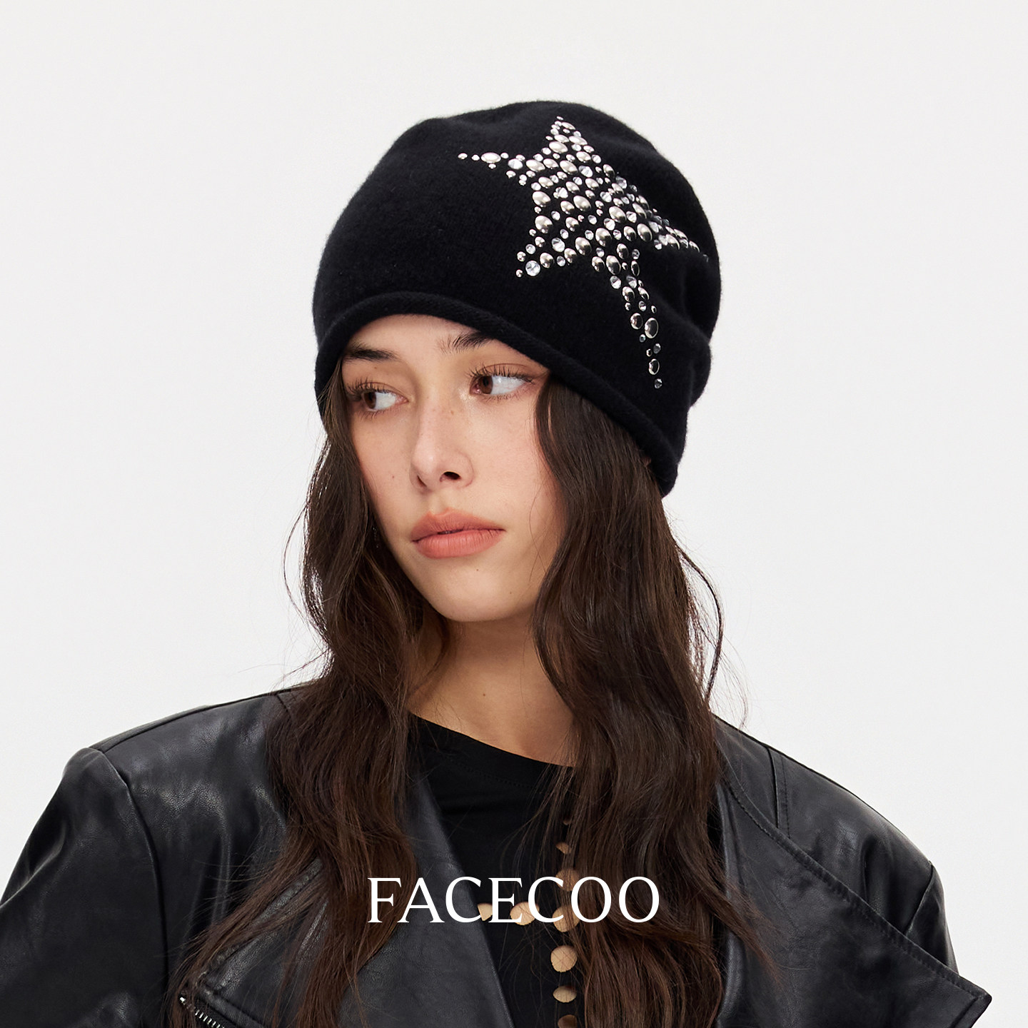 FACECOO时髦潮流星星毛线帽