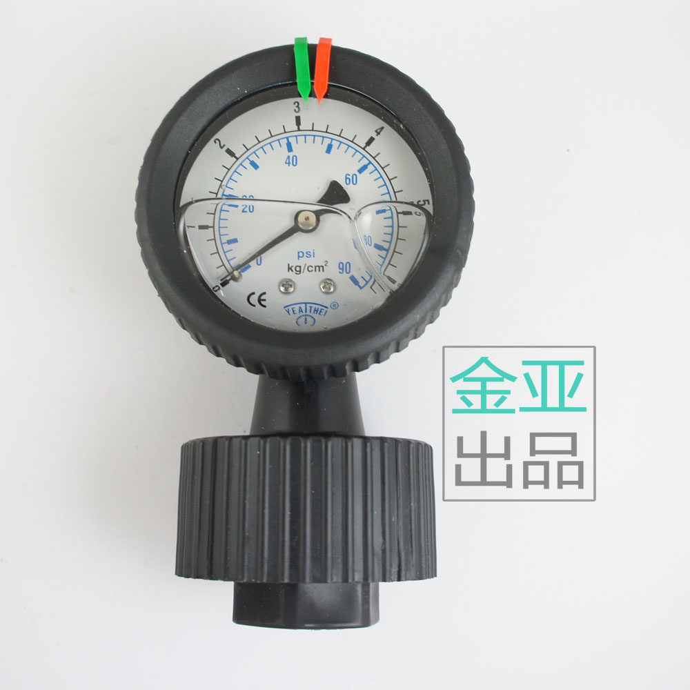 雅德隔膜体压力表水处理设备PCB线路板设备用耐酸碱PP隔膜压力表