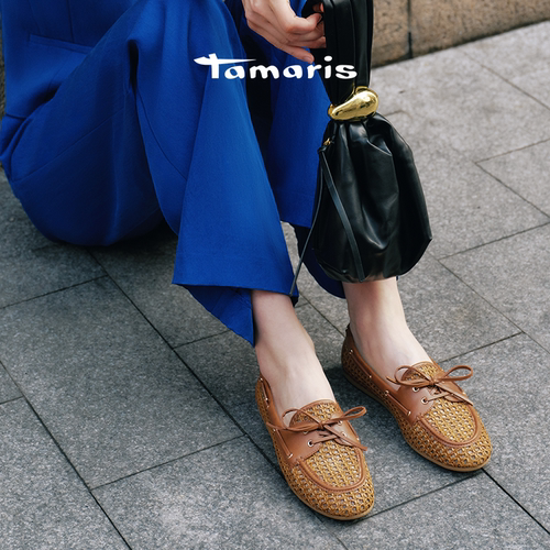 TAMARISDARIANA草编乐福鞋船鞋