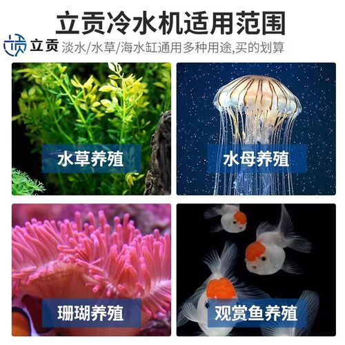 GS100鱼缸冷水机制冷循环小型工业用海缸水族箱降温控淡海水专用