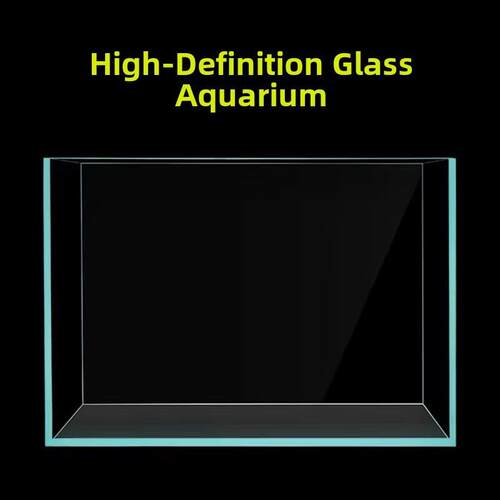 小型桌面直角高清鱼缸水族箱超白电龙鱼缸防跳缸超清方缸40缸斗鱼