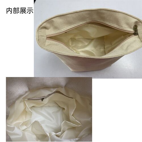 The Row托特包内胆 水桶包中包收纳袋 纯色内撑拉链袋整理包