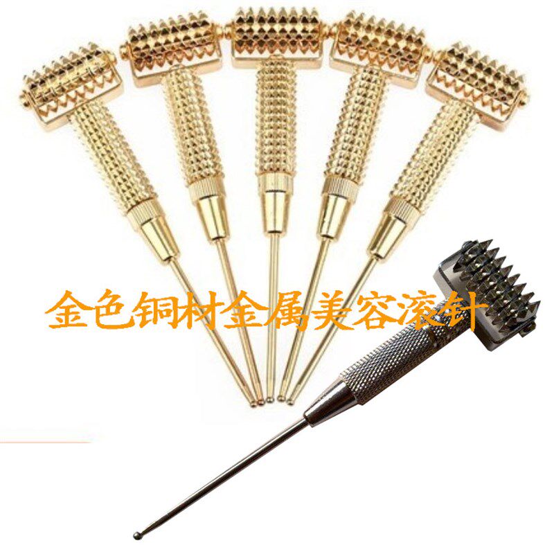痧道缘多功能金属美容滚针探穴笔耳穴探针按摩皱纹防近视面部弹簧