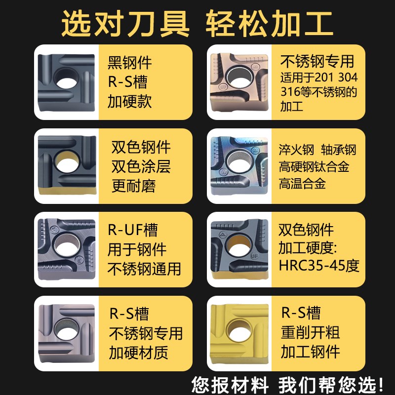 数控正方形车刀片SNMG120408/120404R/L外圆开槽钢件不锈钢车刀粒