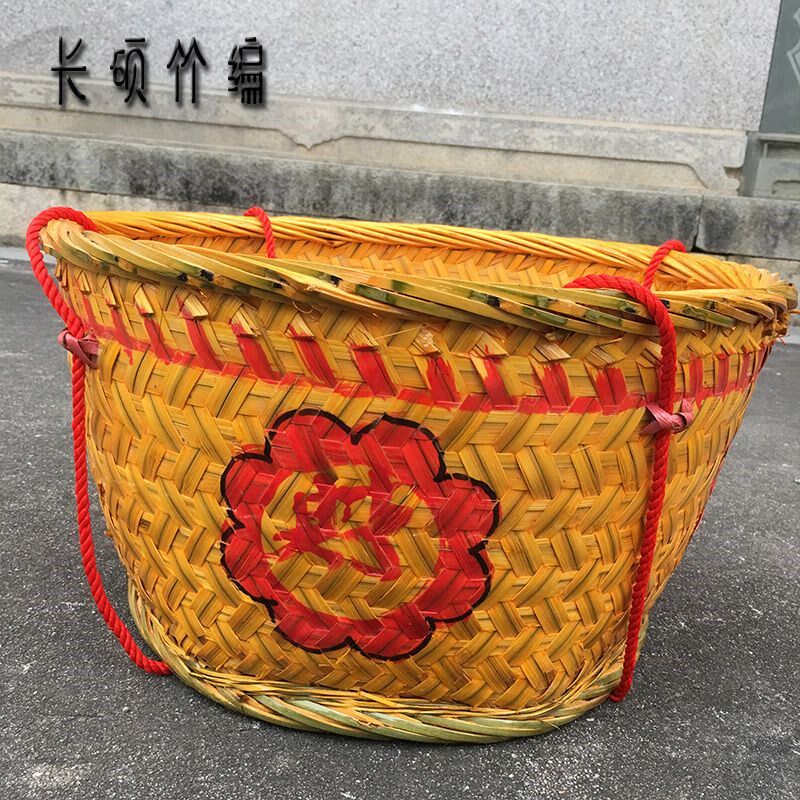 竹制品竹编收纳篮竹篓竹篮子储物筐婚庆竹篮箩筐婚篮