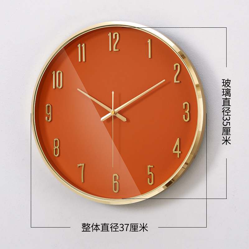 现代简约挂钟家用时尚表挂墙客厅大气创意时钟轻奢个性静音石英钟