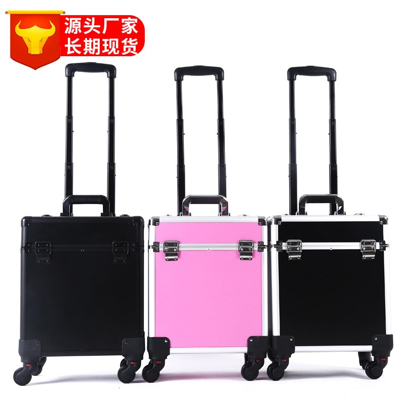 大号带轮子拉杆工具箱多功能修漆维修家具美容手拉式行李拖箱外出