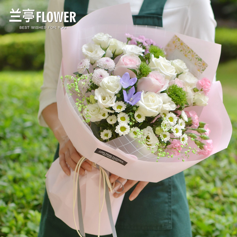向日葵雏菊混搭花束长沙同城鲜花速递韩式小清新送生日节日送祝福
