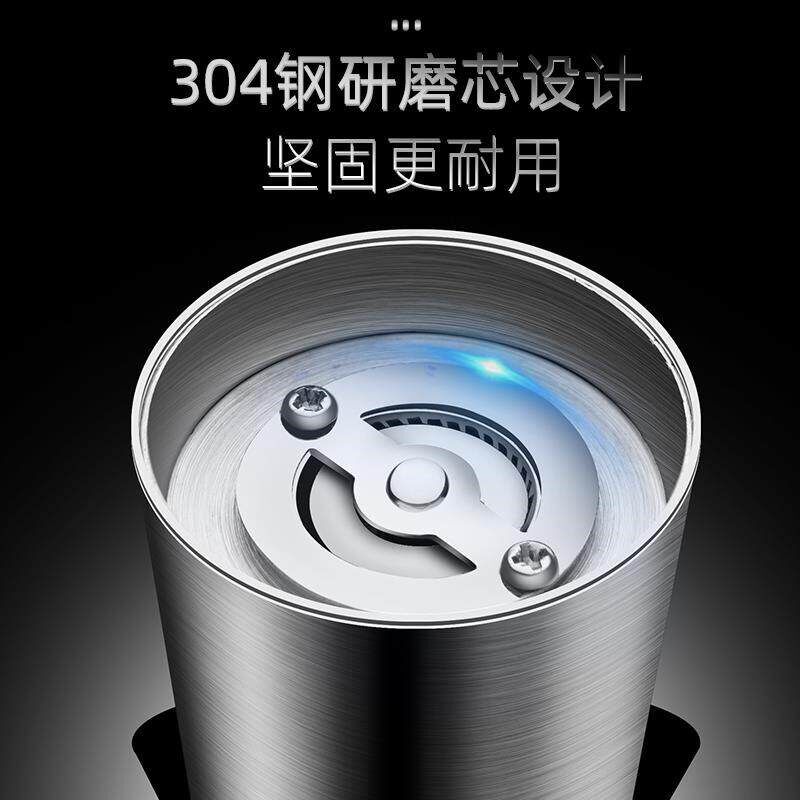 304不锈钢黑胡椒粉研磨器家用手动研磨瓶现磨花椒孜然海盐碾碎器