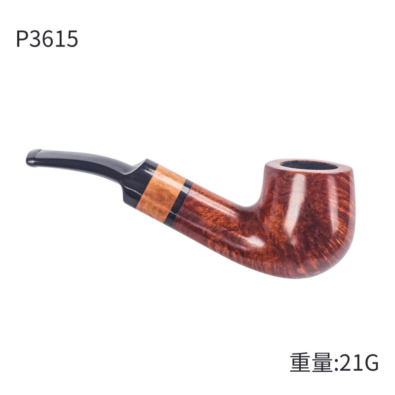 石楠木加圈迷你掌心斗9mm过滤芯男士可携式烟丝旱烟斗 手工实木烟
