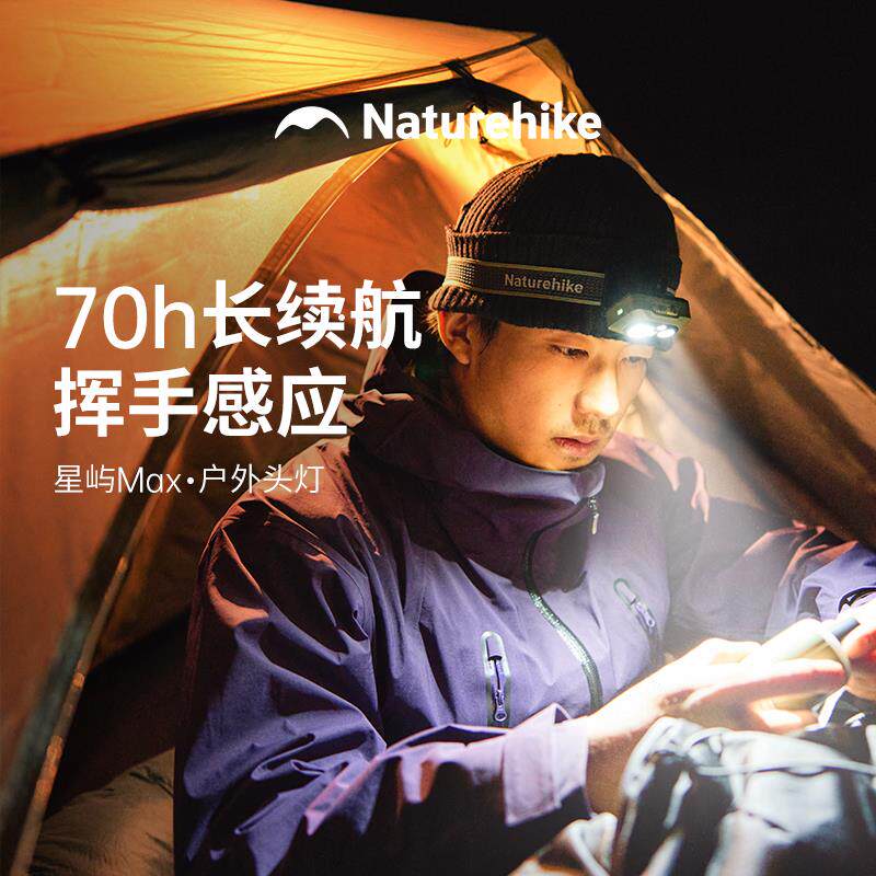 挪客头灯户外登山头戴式强光头灯超长续航徒步登山防水钓鱼越野跑