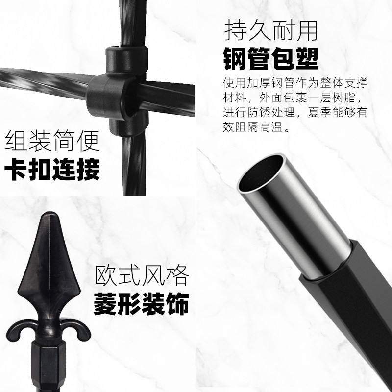 栅栏爬藤花架网格架子月季铁线莲花支架庭院户外植物栅栏花盆攀爬