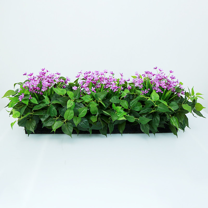 户外假花绢花绿植花箱花槽长条栅栏隔断插花仿真绿萝塑料花可定制
