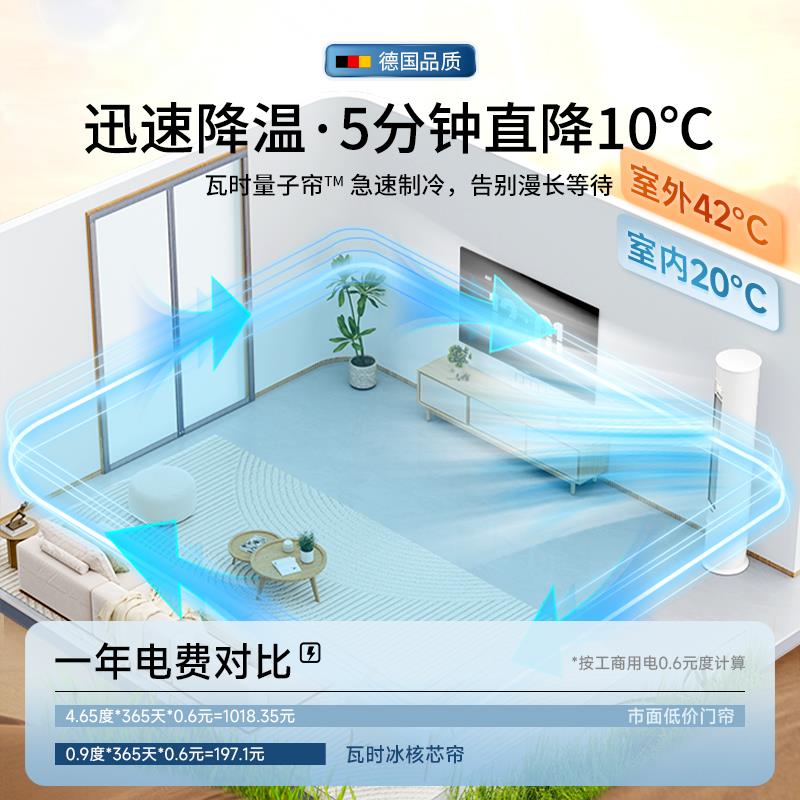 空调门帘2025新款高档隔断帘防走冷气透明高级感轻奢风挡风帘夏天