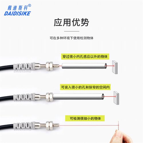 M3微小型激光光电传感器漫反射式npn no 常开三线可见光点小1.5mm