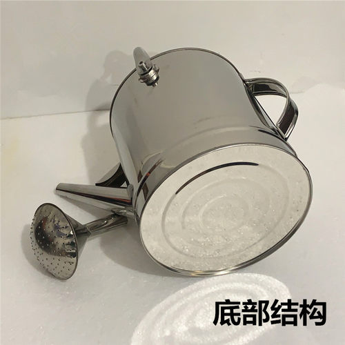 不锈钢洒水壶 304不锈钢洒水壶浇水壶浇菜壶浇花壶10升加固粗