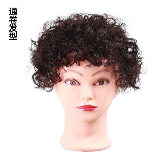 枝生蝶假发片女妈妈日常逼真短发补发片真发刘海片头顶遮白补发块