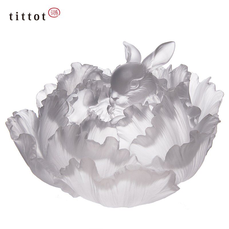 tittot琉园十二生肖琉璃兔子摆件手工艺品富贵天成庆生礼生日礼物