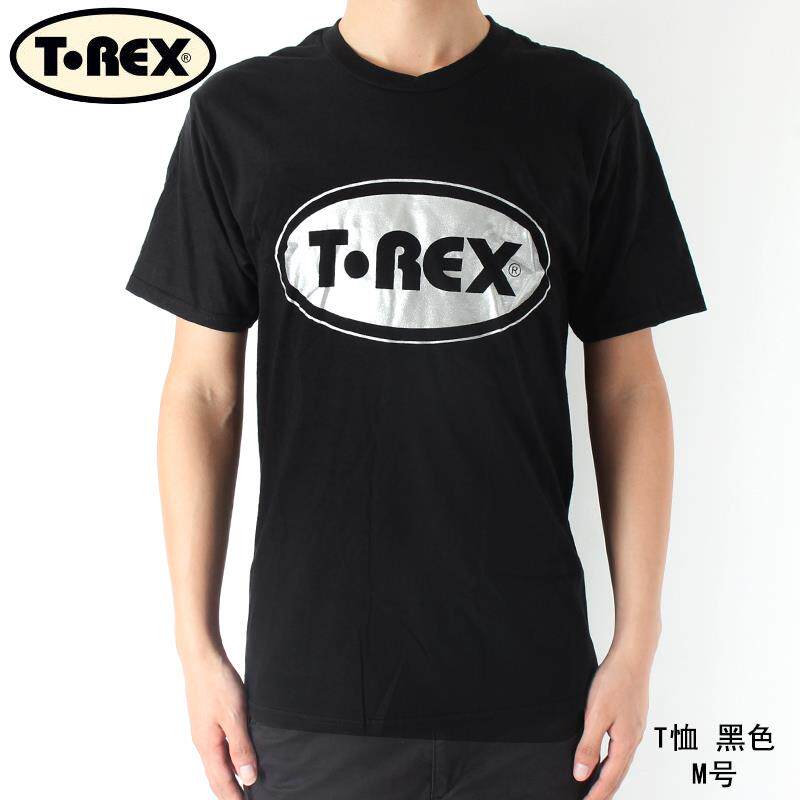 T-REX T恤短袖男女款圆领宽松休闲上衣黑色夏装修身宽松夏季