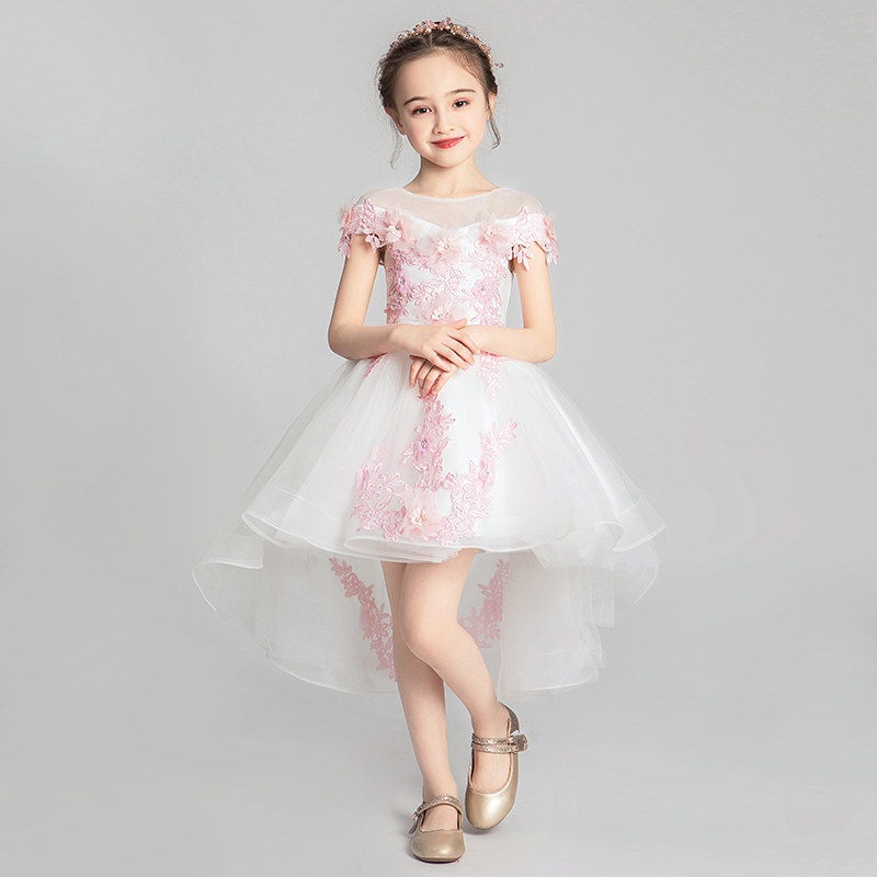 儿童晚礼服公主裙洋气小花童主持人女童模特舞台走秀服装裙子蓬蓬