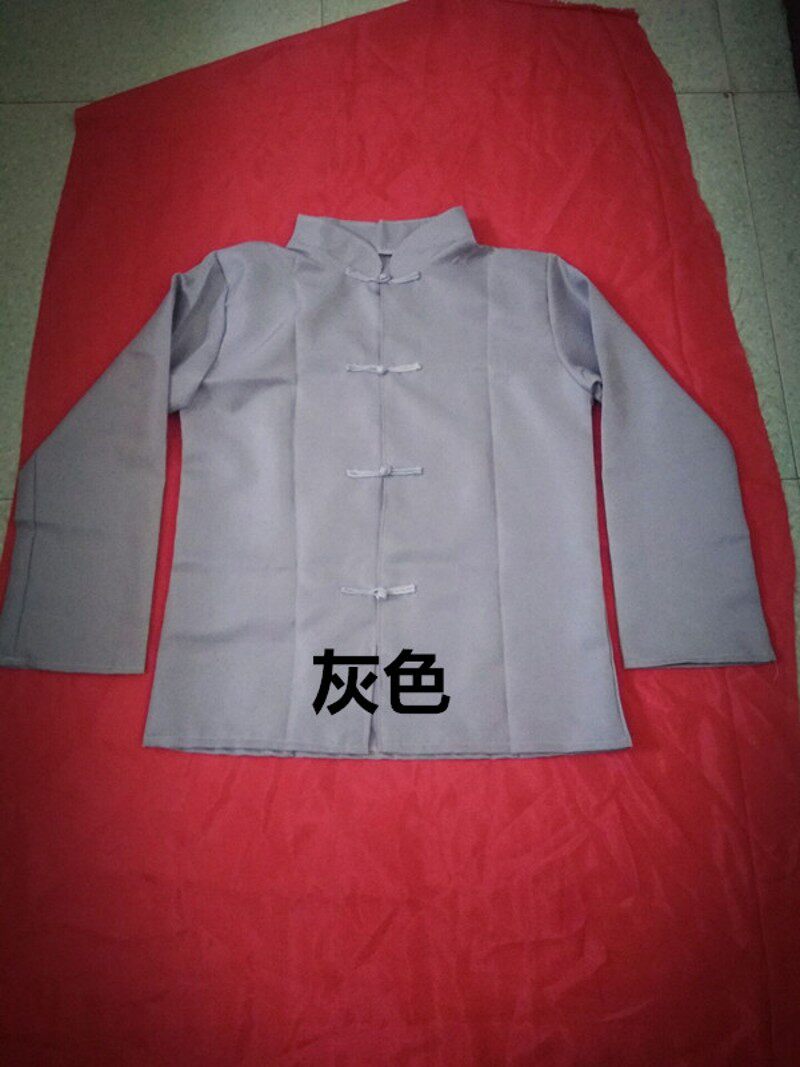 农村平民百姓阿宝演出服农民服装民国马褂男囚古装小二服老土布衣