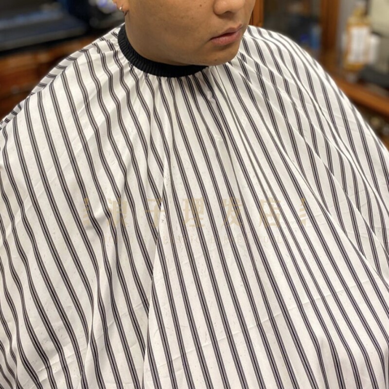 出口男士理发店理发师围布barbercape2米加长复古黑白条纹盖脚