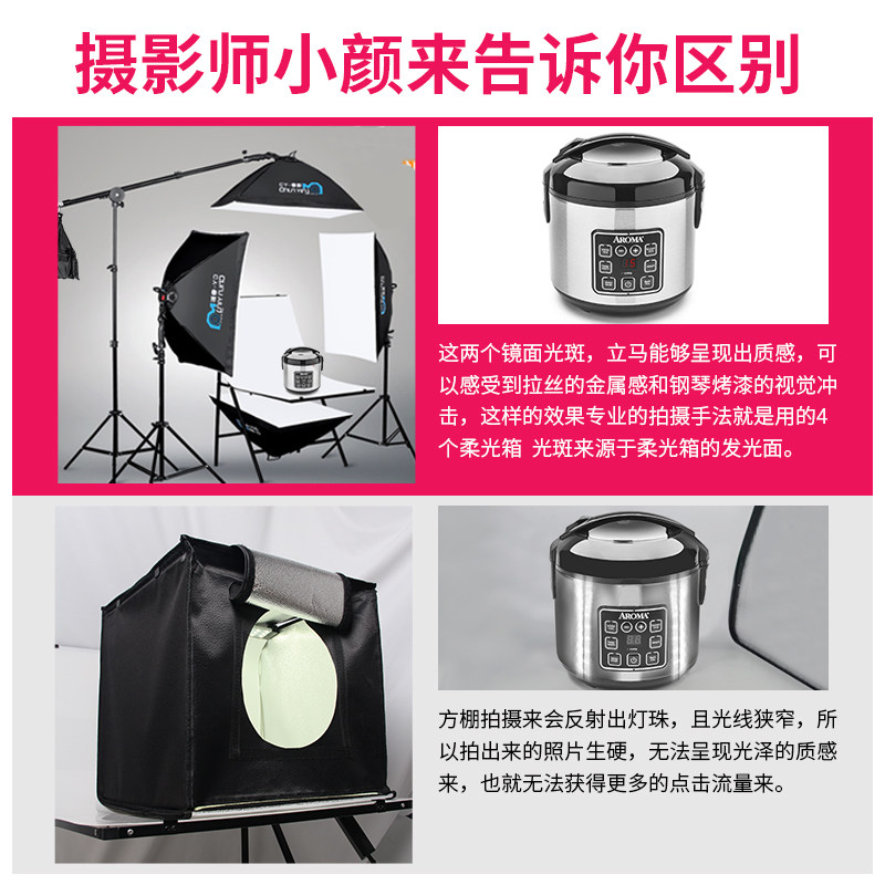 LED摄影柔光箱 RGB补光灯器材 专业影棚拍摄灯具 中小型工作室打