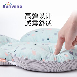 三美婴婴儿车垫子秋冬宝宝推车坐垫棉垫四季通用车垫可折叠