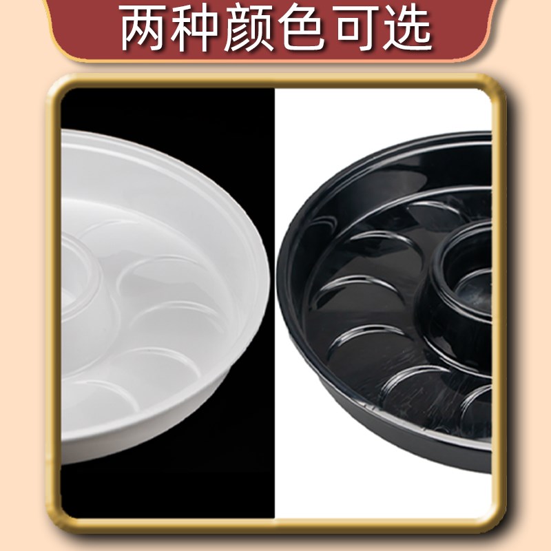 一次性水饺外卖打包盒带酱料盒蘸酱餐盒塑料速冻饺子盒馄饨快餐盒