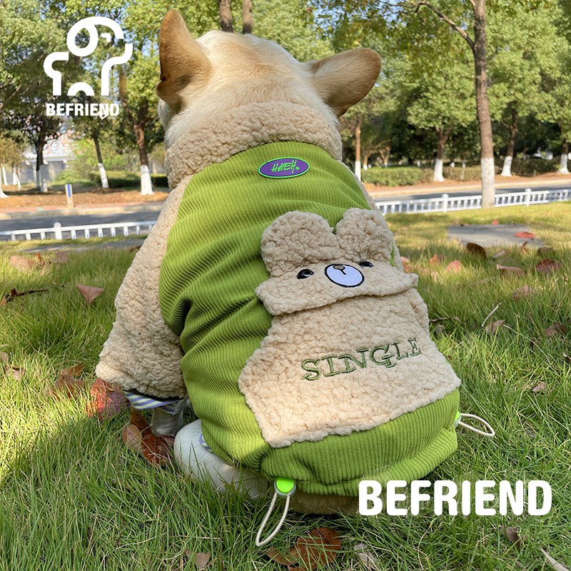 TT宠物棉衣冬季保暖外套加厚灯芯绒棉服法斗雪纳瑞柴犬巴哥棉夹克