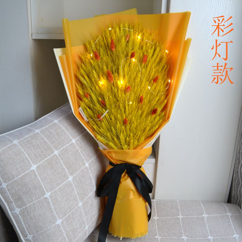 大麦干花穗花束真麦子开业送礼节日庆典真麦穗手捧成品摆放花束