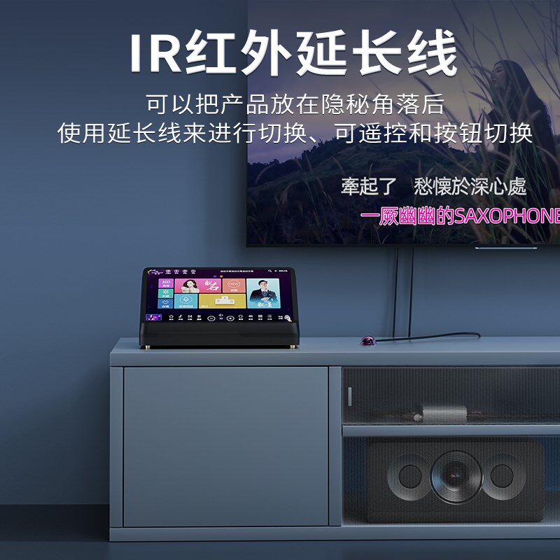 AV切换器音频信号带遥控2进1出二三进一出红白AUX莲花线音响分线