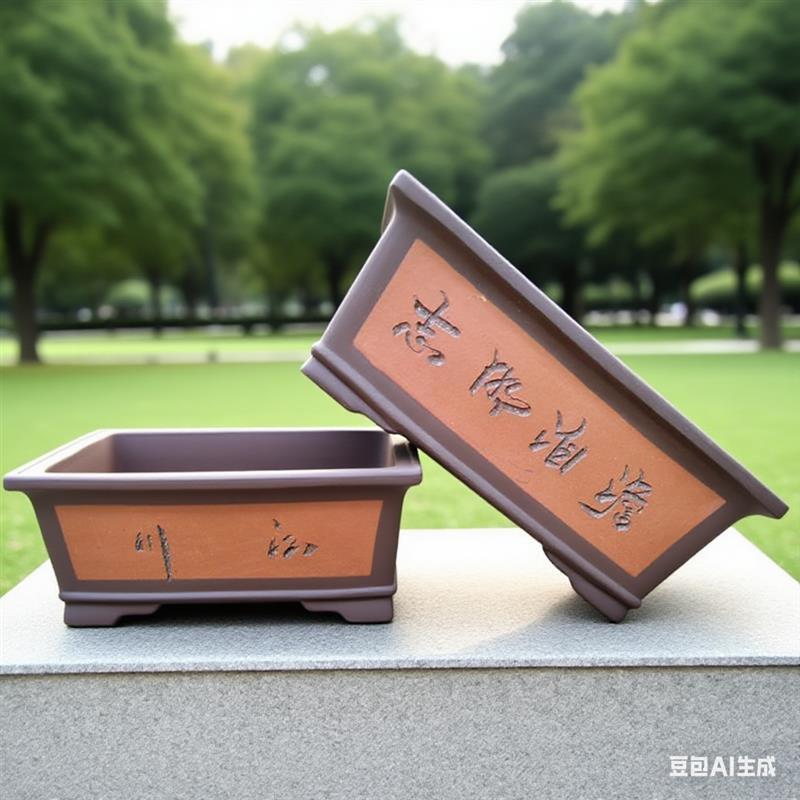 特大号紫砂盆陶瓷花盆长方长条马槽树桩盆景盆庭院阳台厂家特价盆