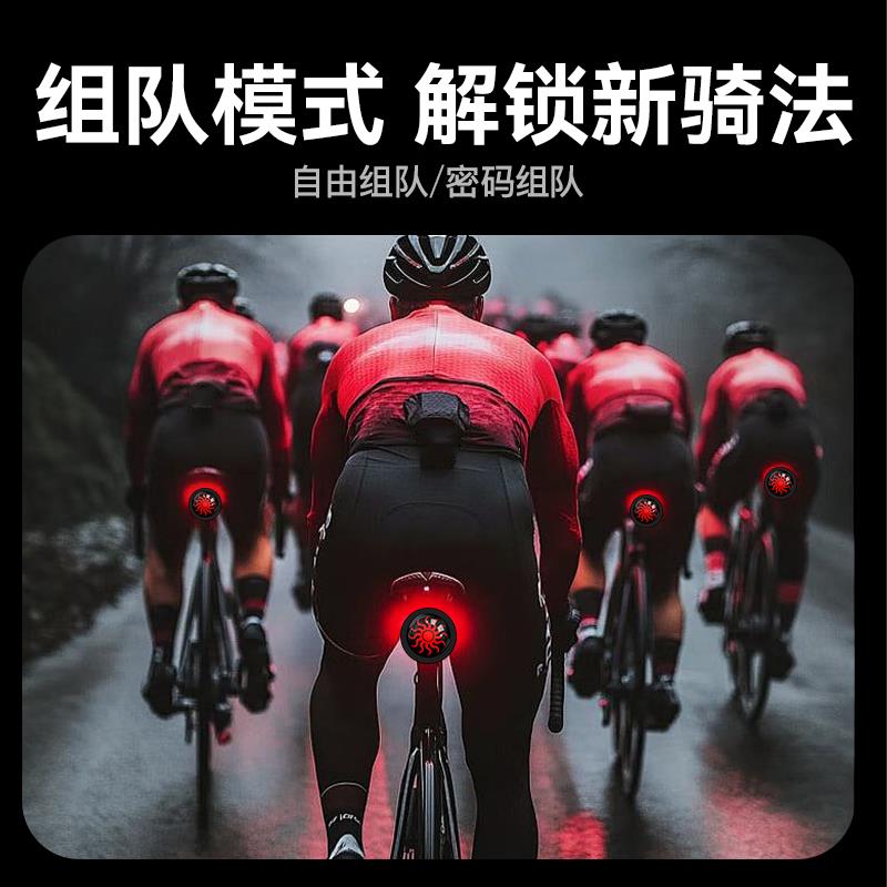 *能眨眼的DIY尾灯*鲁夫L1长续航智能感应煞车夜骑自行车尾灯防水