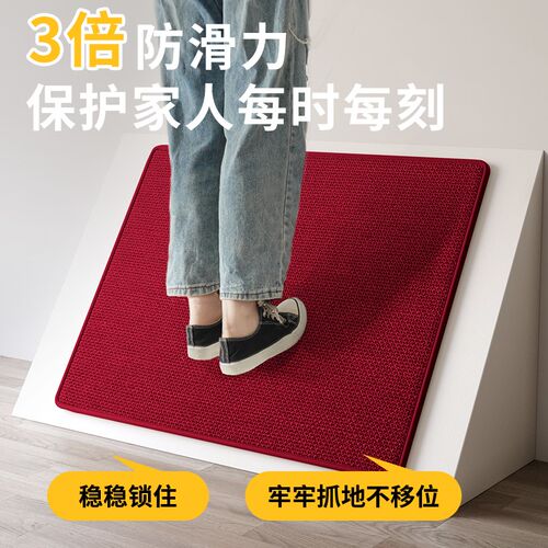 入户门地垫家用防滑门垫进门吸水地毯门口专用踩脚垫门前红色垫子