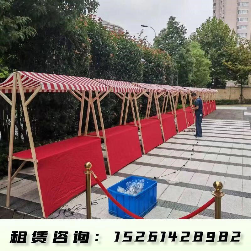 上海广告帐篷搭建户外网红集市摊位人字顶雨棚租赁折叠桌椅凳沙发