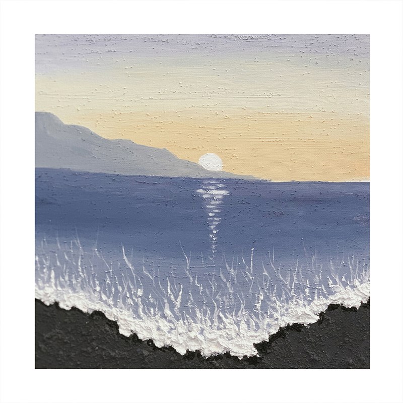 肌理画diy材料立体石英砂丙烯数字油画手工画画粉色沙滩彩画礼物