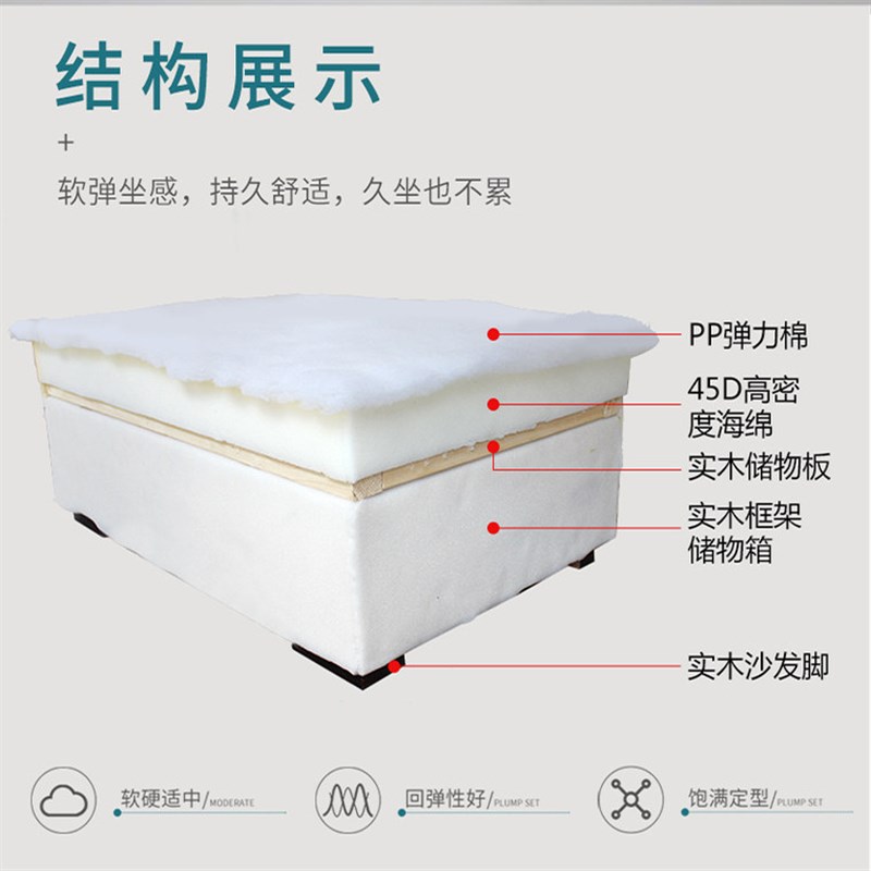 现代布艺储物沙发脚踏脚凳客厅沙发凳换鞋凳单个方踏长条凳可定制