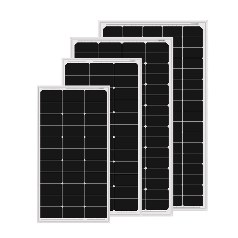 单晶BC太阳能板12V100W光伏电板210W电瓶充电板家用电池板24V300W