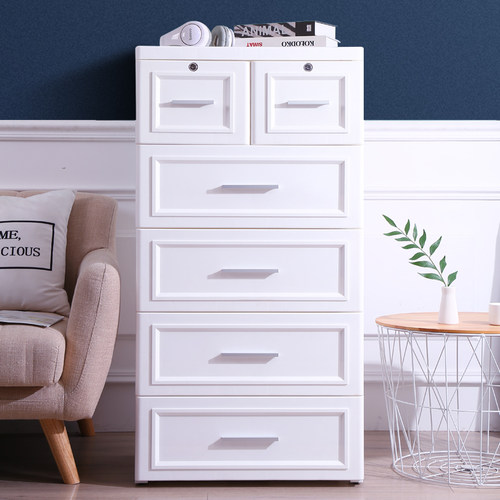加厚欧式收纳柜抽屉式儿童衣柜宝宝塑料箱婴儿多层储物柜五斗柜子