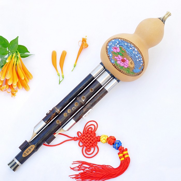 筚郎正品 白铜套管紫竹三音可拆卸葫芦丝 多调门可选