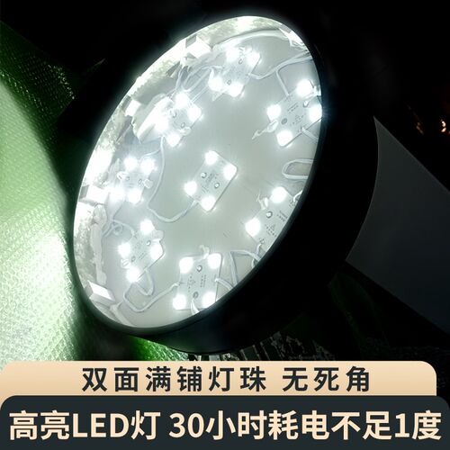 灯箱广告牌侧挂门口圆灯牌挂墙式美甲美睫发光圆形侧招牌门头双面