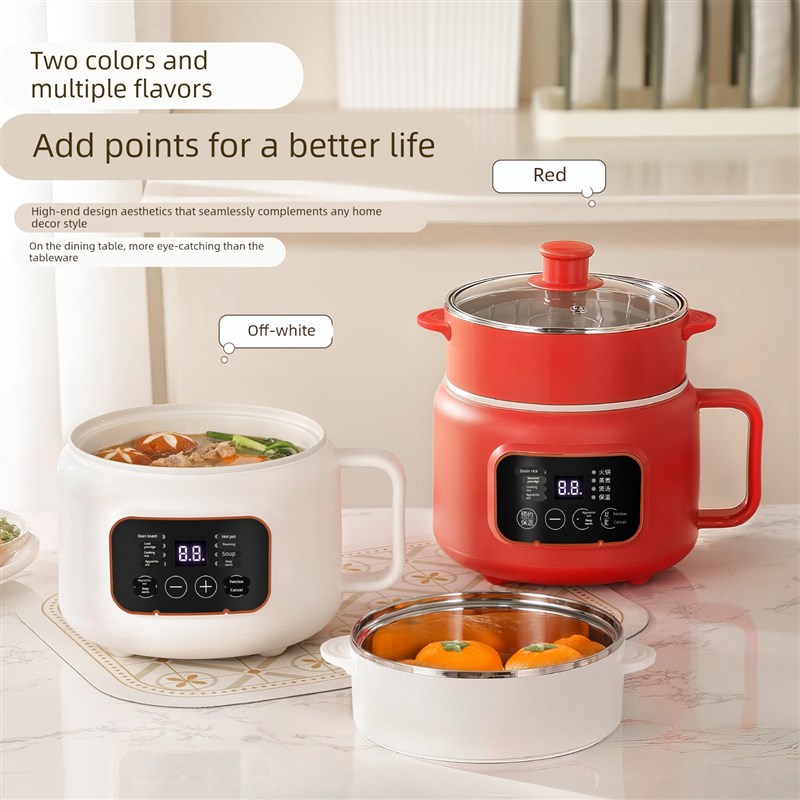 多功能料理锅蒸煮一体锅家用小型煮面锅蒸锅电煮锅宿舍学生煮面锅