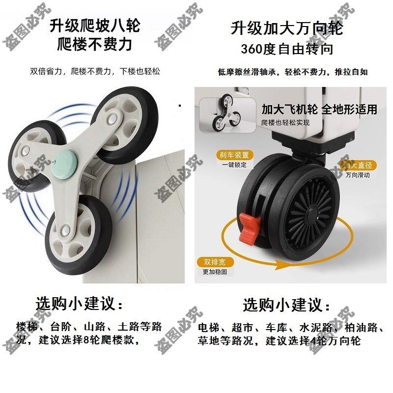 买菜车小拉车轻便携折叠购物手拉车爬楼拉杆车拿快递拉货手推拖车