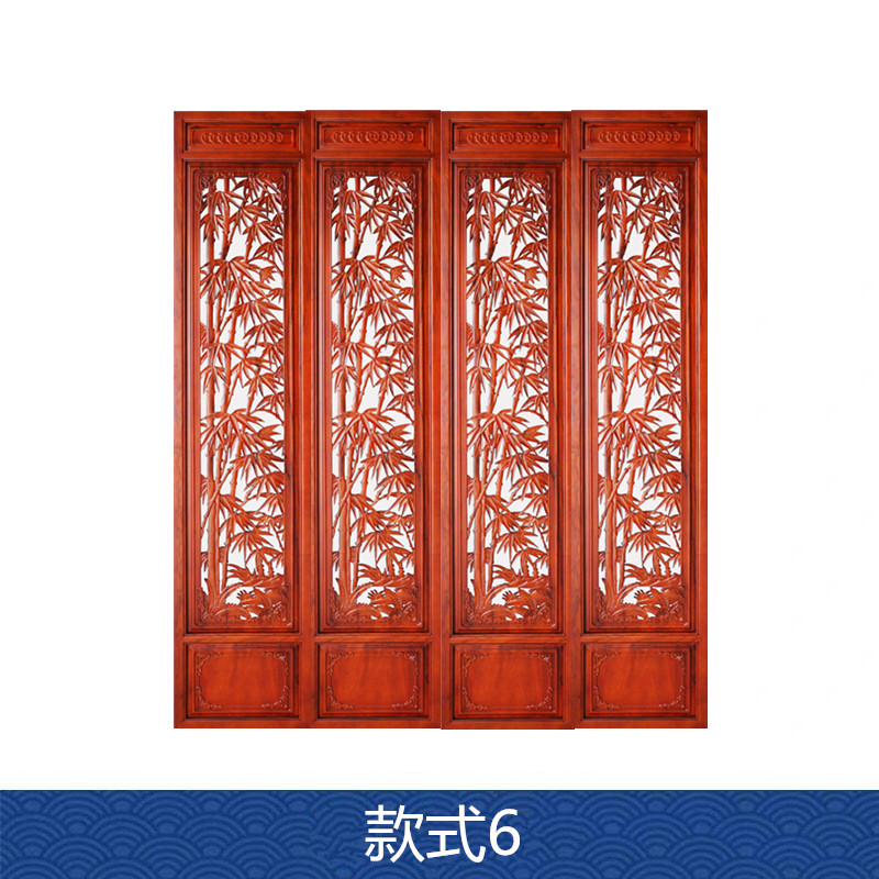 东阳木雕中式仿古门窗实木花格门窗寺庙木门花窗格栅隔断雕花木门