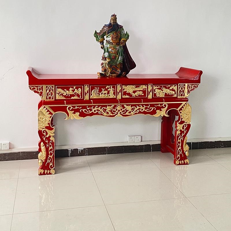 实木供桌案台佛台寺庙道观供台条案翘头宗祠堂神桌香樟木神台定制图片